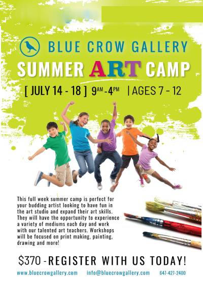 Summer Art Camp: July 14 – 18