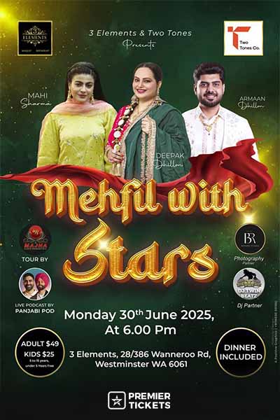 Mehfil with Stars 2025 - Deepak Dhillon, Armaan Dhillon & Mahi Sharma Mehfil with Stars 2025 - Deepak Dhillon, Armaan Dhillon & Mahi Sharma