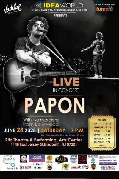 PAPON LIVE IN CONCERT NEW JERSEY 2025