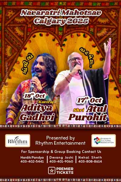 Navaratri Mahotsav Calgary 2025 with Atul Purohit & Aditya Gadhvi