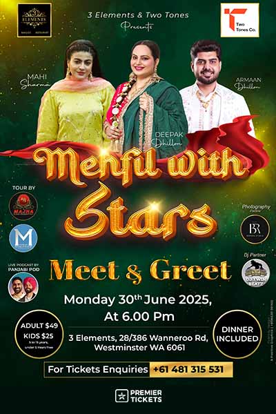 Mehfil with Stars 2025 – Deepak Dhillon, Armaan Dhillon & Mahi Sharma (Meet & Greet)