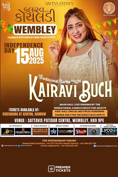 Traditional Garba Night with Kairavi Buch - Wembley 2025