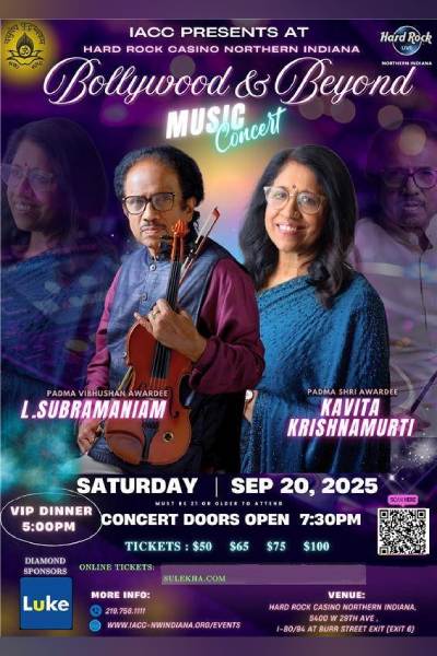 Bollywood & Beyond Music concert in Indiana 2025