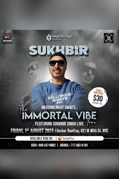 Bollywood Nights With Sukhbir Singh LIVE in NYC 2025