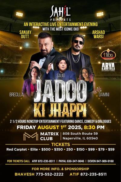 Jadoo Ki Jhappi with Sanjay Dutt & Arshad Warsi Chicago 2025