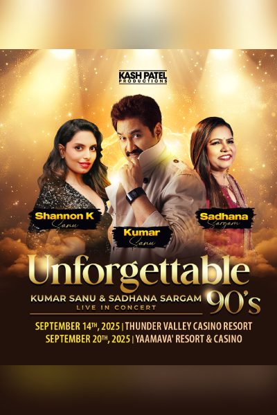 Kumar Sanu and Sadhana Sargam “Unforgettable 90s” 20th Sep 2025