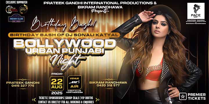 Bollywood Urban Punjabi Night 2025 - Perth