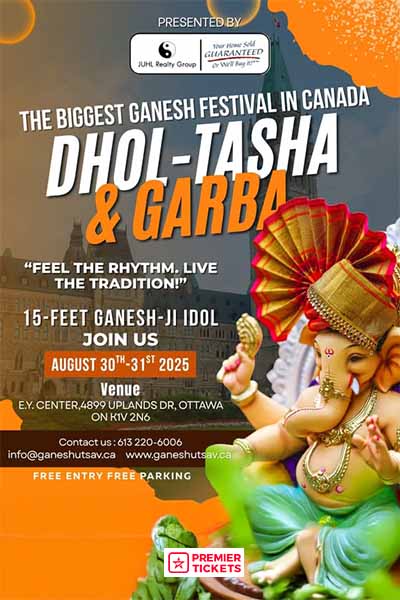The Biggest Ganesh Festival in Canada – Dhol – Tasha & Garba 2025