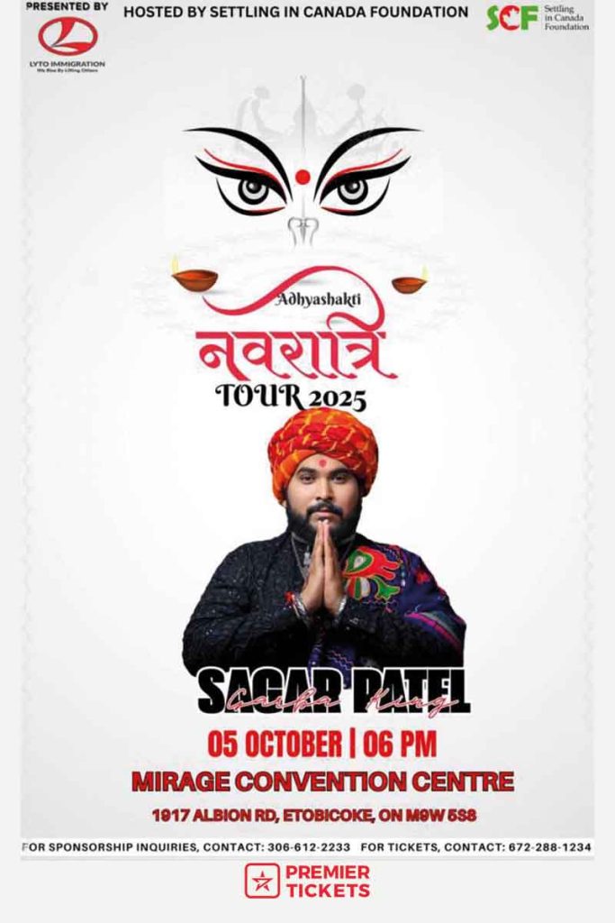 Sagar Patel Adhyashakti Navratri Garba 2025 in Etobicoke - 5th Oct