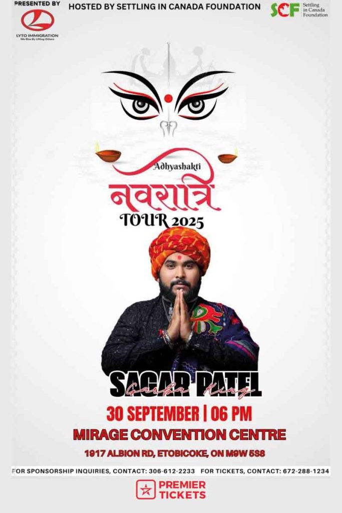 Sagar Patel Adhyashakti Navratri Garba 2025 in Mississauga (30th Sept)
