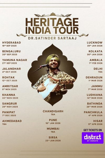 Heritage India Tour 2025-2026 | Dr. Satinder Sartaaj Live In Pune