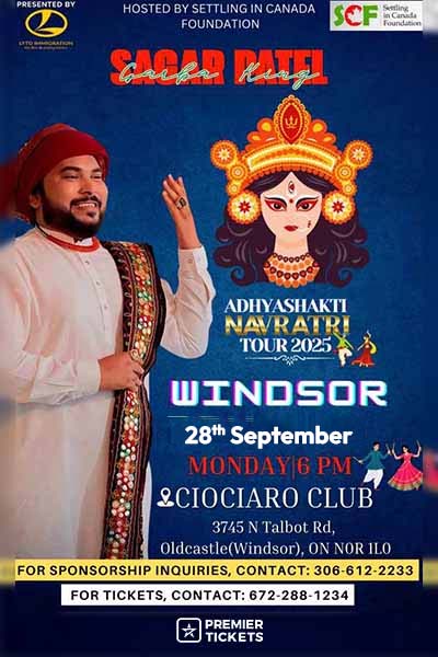 Sagar Patel Adhyashakti Navratri Garba 2025 in Windsor