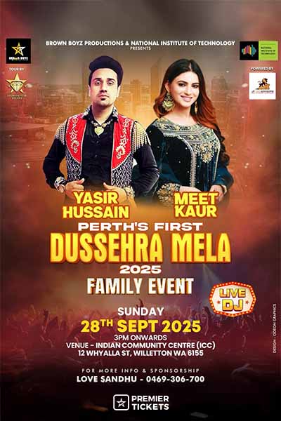 Perth’s First Dussehra Mela 2025 – Family Event