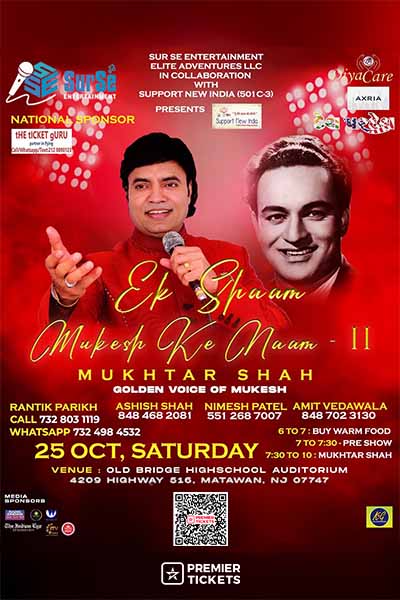 EK SHAAM MUKESH KE NAAM - IN NEW JERSEY - 2025