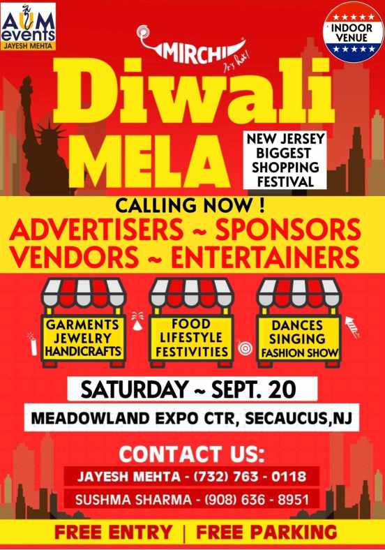 Diwali Mela – New Jersey Biggest Shopping  Festival 2025