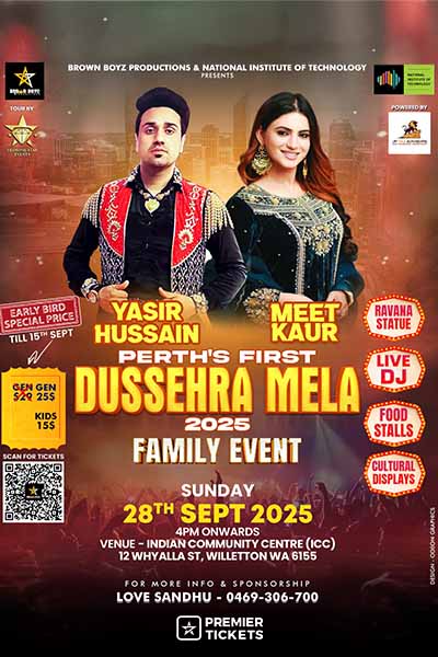Perth’s First Dussehra Mela 2025 - Family Event