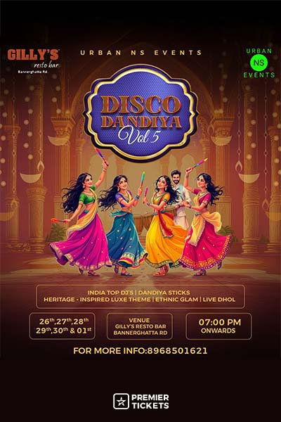 Disco Dandiya Vol 5 Navratri 2025 – Gilly’s Bannerghatta Road
