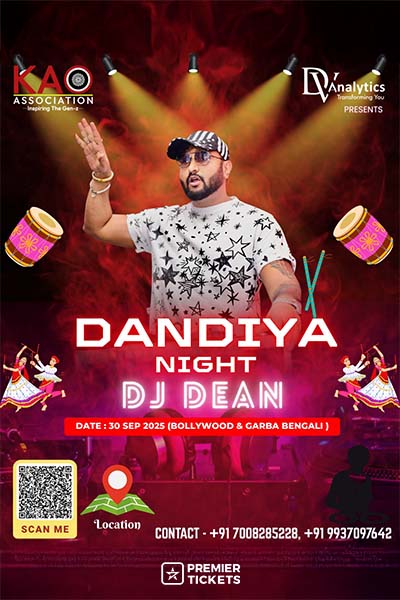 30 Sept  Dandiya Raas 2025 – VDJ Dean (Bollywood Garba & Bengali)