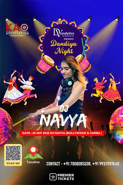 29 Sept Dandiya Raas 2025 – DJ Navya (Bollywood & Garba)