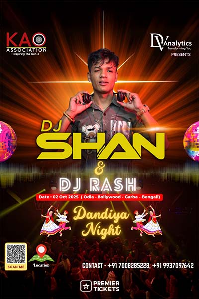 2 Oct Dandiya Raas 2025 – Shan & Rash (Odia Bollywood Garba & Bengali)