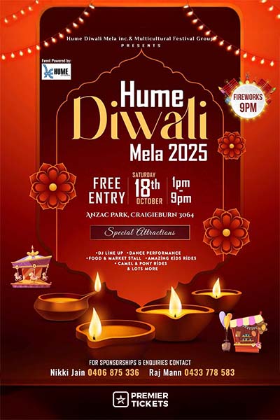 Hume Diwali Mela 2025 – Craigieburn