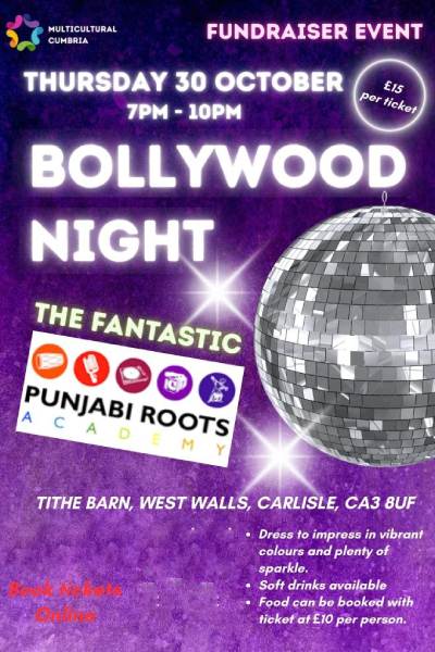 Bollywood DJ Night – Punjabi Roots Academy Multicultural Cumbria Fundraiser