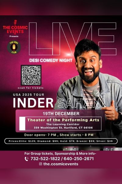 Inder Sahani – Live in Connecticut 2025