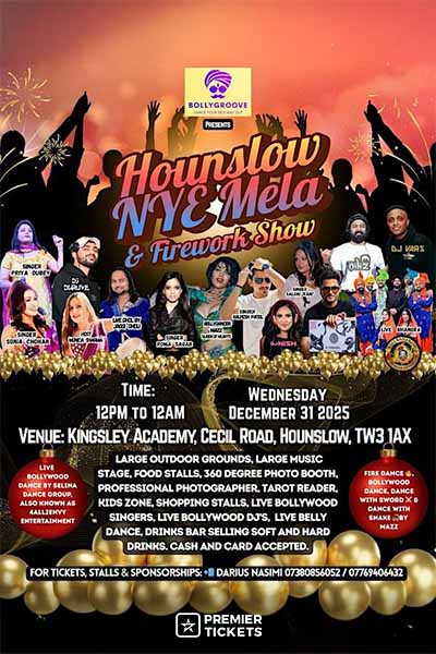 HOUNSLOW NEW YEAR'S EVE (NYE) MELA AND FIREWORK SHOW 2025