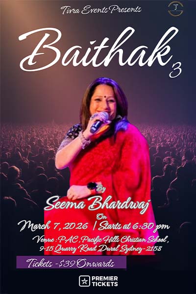Baithak 3 - Seema Bhardwaj Live in Sydney 2026