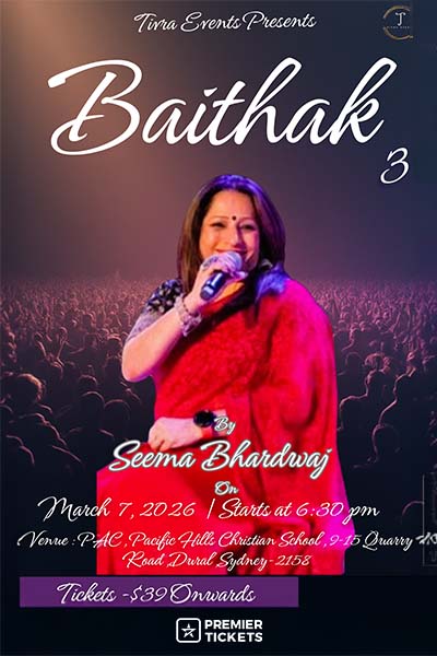 Baithak 3 - Seema Bhardwaj Live in Sydney 2026
