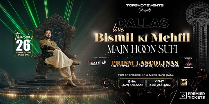 BISMIL KI MEHFIL – MAIN HOON SUFI LIVE IN DALLAS 2026