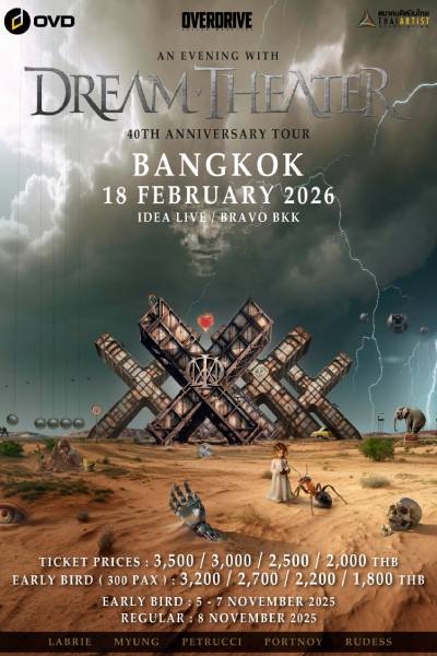 Dream Theater 40th Anniversary Tour In Bangkok 2026
