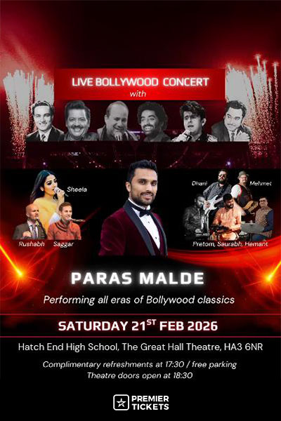 Classics of Bollywood concert with Paras Malde and live band