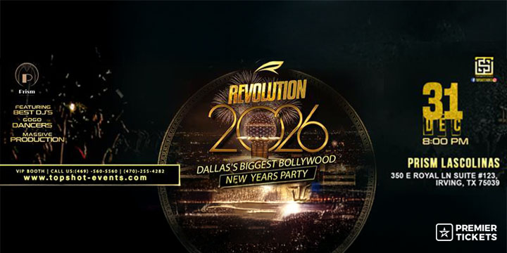REVOLUTION : DALLAS'S BIGGEST BOLLYWOOD NYE 2026
