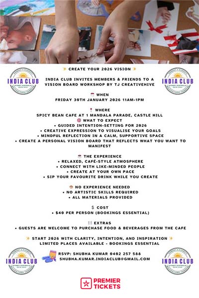 INDIA CLUB - Vision Board Workshop 2026 by TJ Creativehive