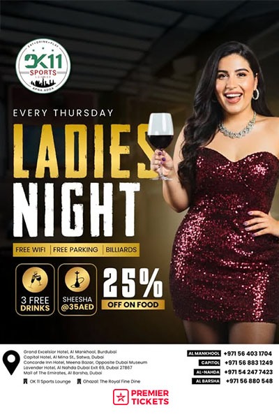 Every Thursdays Ladies Night 2026 at Concorde Inn Hotel Dubai