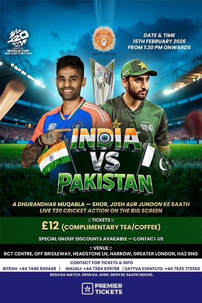 India VS Pakistan  - Live T20 Cricket Action on The Big Screen - 2026