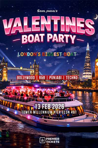 BOLLYWOOD VALENTINES BOAT PARTY 2026 - London