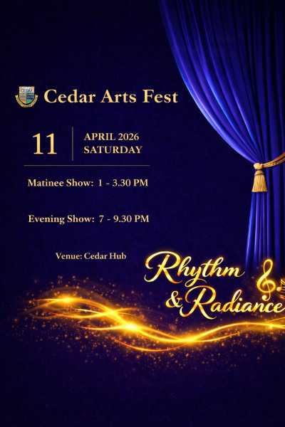 Cedar Arts Fest 2026 Rhythm & Radiance | 11 Apr 7 PM